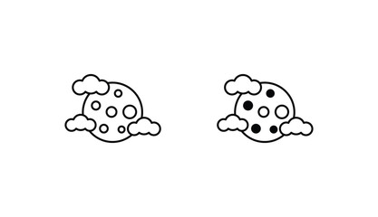 Mid-Autumn Festival icon design with white background stock illustration