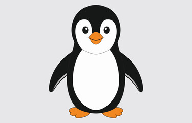 Cartoon  Penguin illustration vector art on white background