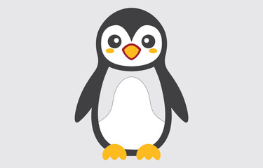 Fototapeta premium Cartoon Penguin illustration vector art on white background