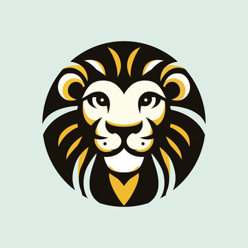 Kimba Lion Logo Vector Design