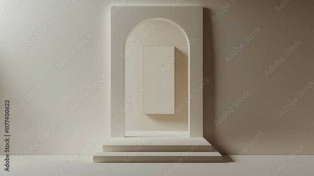 Aufkleber sleek gray geometric composition with rectangular elements and soft contours