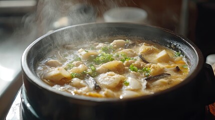 Steaming Bowl Of Delicious Asian Cuisine