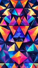 Obraz premium Abstract triangle mosaic patterns background or illustration in vibrant tones