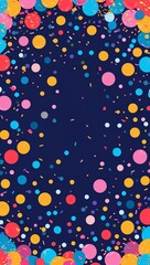 Confetti patterns background or illustration for celebratory fun vibes