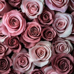 Elegant Close-Up of Soft Pink and Rose Roses in a Beautiful Floral Arrangement