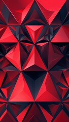 Obraz premium Geometric triangle pattern background in red pattern background