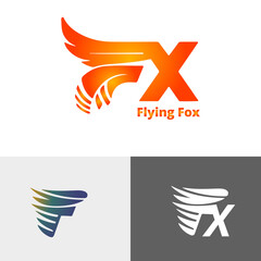 The Flying Fox - fx - logo, Fox logo, f logo
