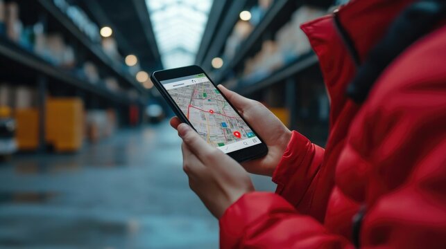 Digital delivery tracking showcased on a mobile app interface for a parcel service