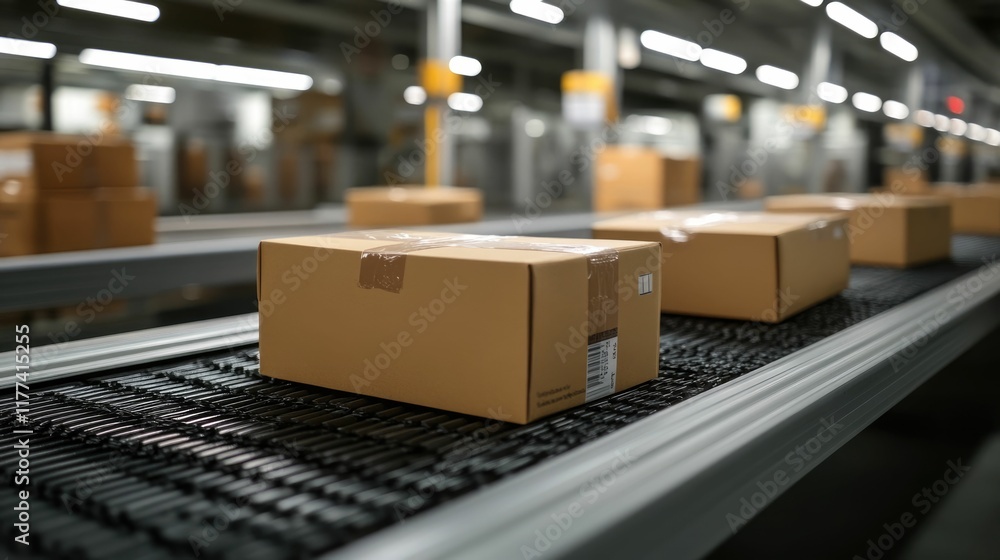 Poster secure and careful handling of fragile packages during logistical shipping and delivery in a warehou