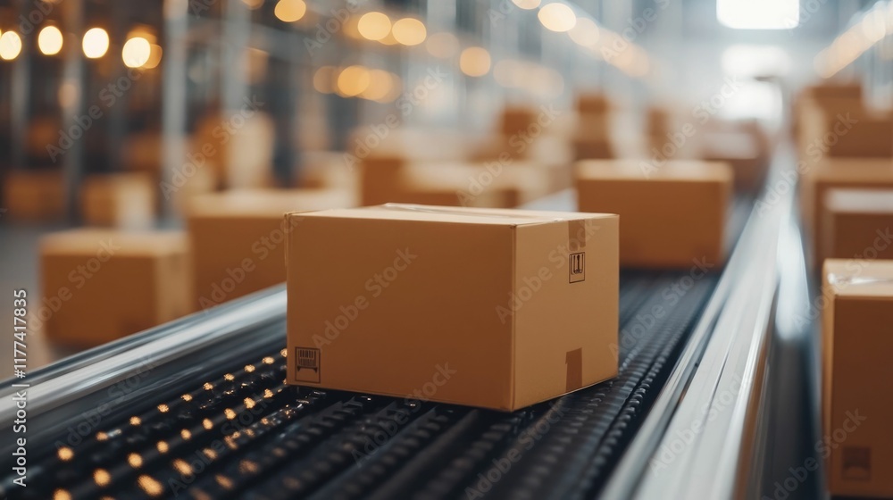 Poster optimizing warehouse logistics for efficient express parcel distribution streamlining productivity a