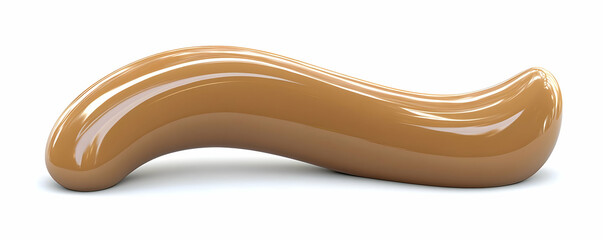 Brown 3D Abstract Wave Illustration