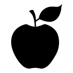 apple on black background