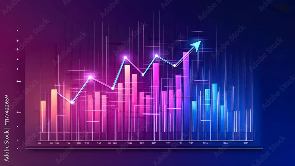Aufkleber dynamic financial growth analysis colorful charts and data visualization showcasing upward trends an