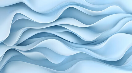 Fototapeta premium Abstract light blue wavy background, seamless pattern, flowing texture for design.
