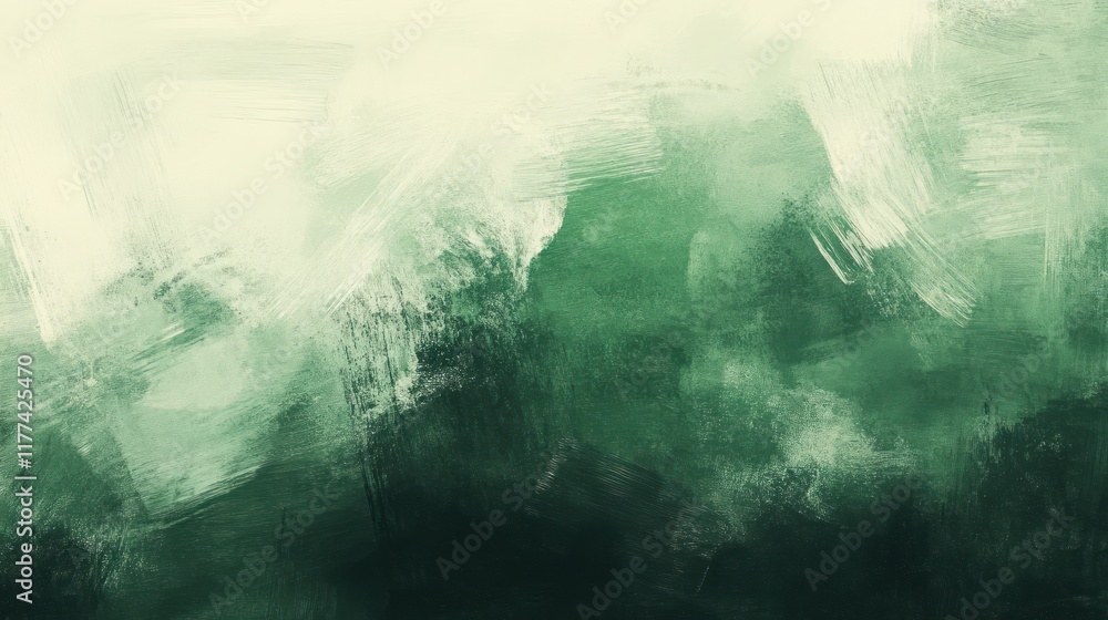 Poster abstract green textured background with soft brush strokes.
