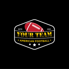 American football logo template emblem style, for team.