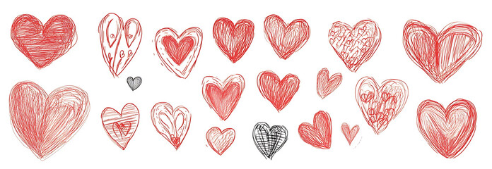 valentine heart with white transparent background