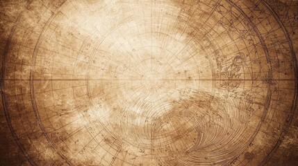 Naklejka premium Celestial Aquarius Zodiac Sign on Faux Parchment Star Map with Wave Lines - Cinematic Astrology Concept Artwork