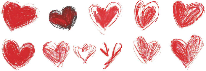 valentine heart with white transparent background