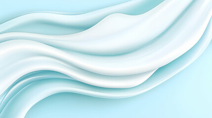 Abstract swirling light blue and white fabric waves, elegant design for background or texture, calming and serene aesthetic.