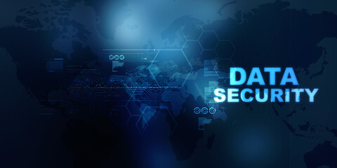 2d illustration data security concept
