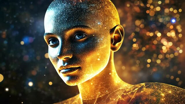 Golden Buddha with Radiant Texture