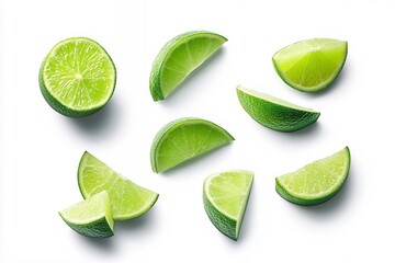 Fresh Lime Slices Juicy Citrus for Cocktails and Recipes