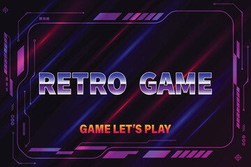 Arcade Retro game. let's play. Pixel art background. 8 bit game. retro game. for game assets in vector illustrations. Retro Futurism Sci-Fi Background. 