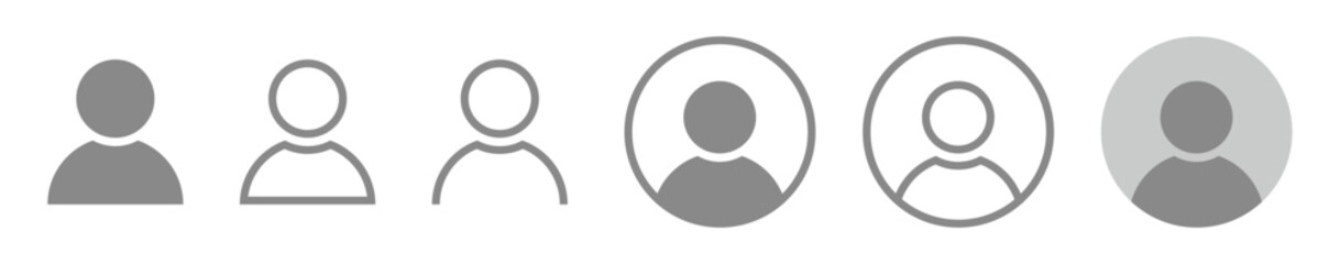 User profile icon set
