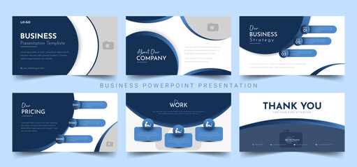 Business presentation template design backgrounds and page layouts for brochures, books, magazines, annual reports, and companies. Minimal and clean portfolio presentation.