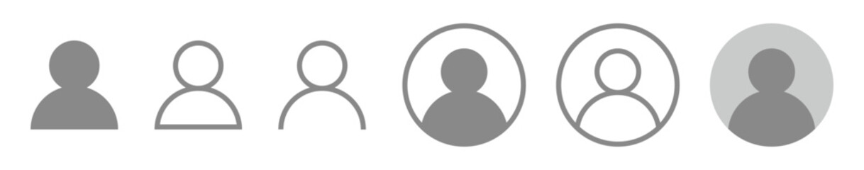 User profile icon set