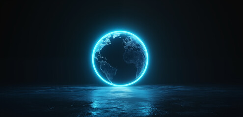 3D holographic image of the earth
