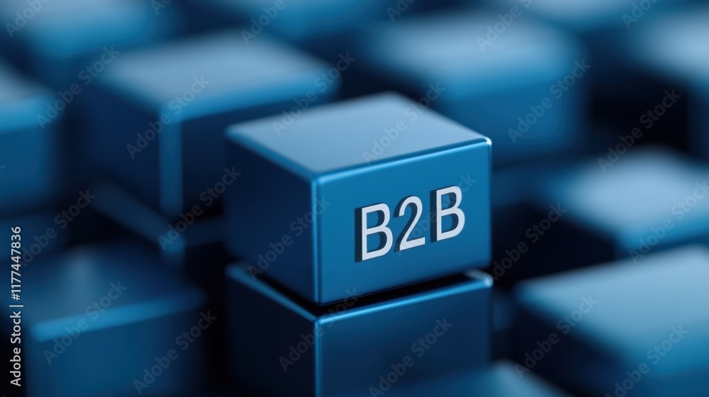 Poster a close-up of a blue keyboard key displaying 