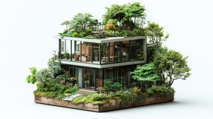 Eco-Friendly Modern House Integrated with Nature