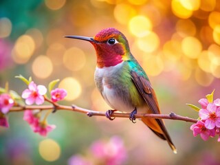 Hummingbird in Torpor: A Bokeh Study of Energy Conservation