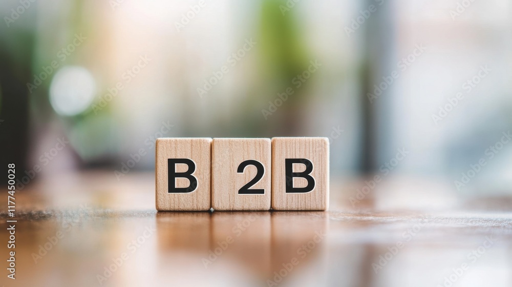 Poster the image features three wooden blocks displaying the letters 