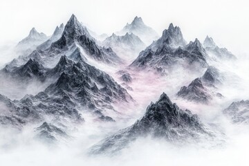 Misty Mountain Peaks