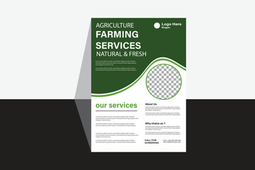 New modern Agriculture flyer design template 