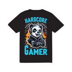 Hardcore gamer Gaming T-shirt design 009