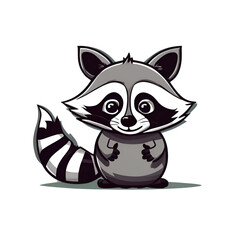 Obraz premium Cartoon Raccoon