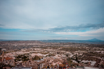 view of the city Unique Rock Structures in Cappadocia