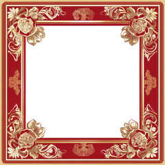 frame with gold ornament