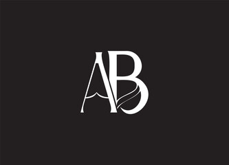 AB logo desing and monogram logo
