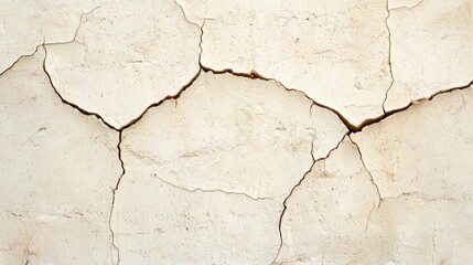 Obraz premium Cracked wall texture showcasing signs of wear and aging.