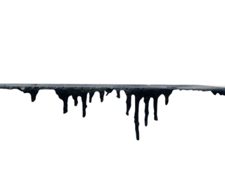 Black paint drops isolated element