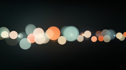 Ethereal Glowing Orbs: Soft-Focus Bokeh Effect in Red, Green, Purple on Black Background - Photorealistic Abstract Art
