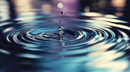 Water Drop Impact: Ripples and Reflections in Still Water