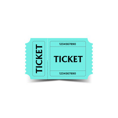 The image shows a ticket in light blue. It is cut down the center, allowing the two parts to be separated.
The ticket also has a unique number consisting of 10 digits. The ticket is designed with smal