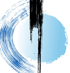 abstract background illustration, with circles and stripe, paint strokes and splashes, design template