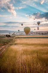 Hot Air Balloons Over Cappadocia at Sunrise